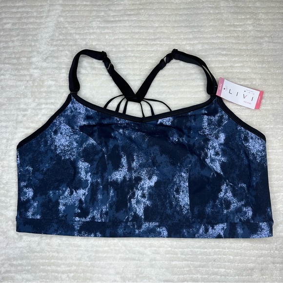Lane Bryant Other - Lane Bryant Livi Active Soft New Blue Strappy Sports Bra 22/24 (3X)